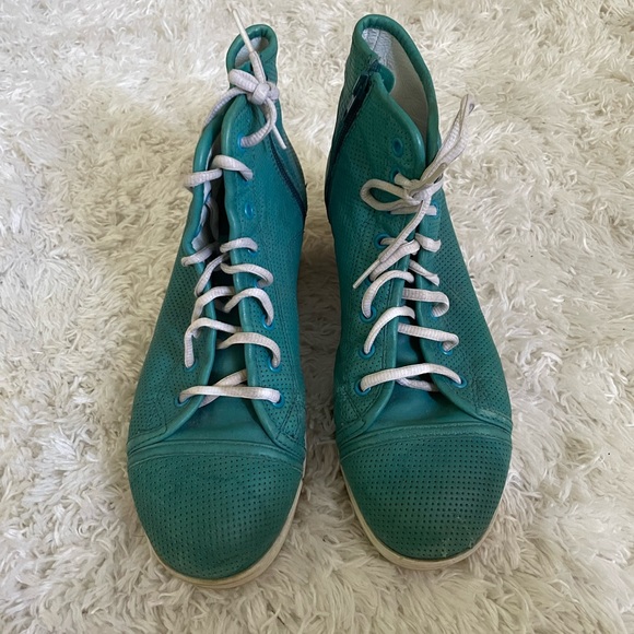 Ruco Line Leather Wedge Sneakers - Picture 2 of 5